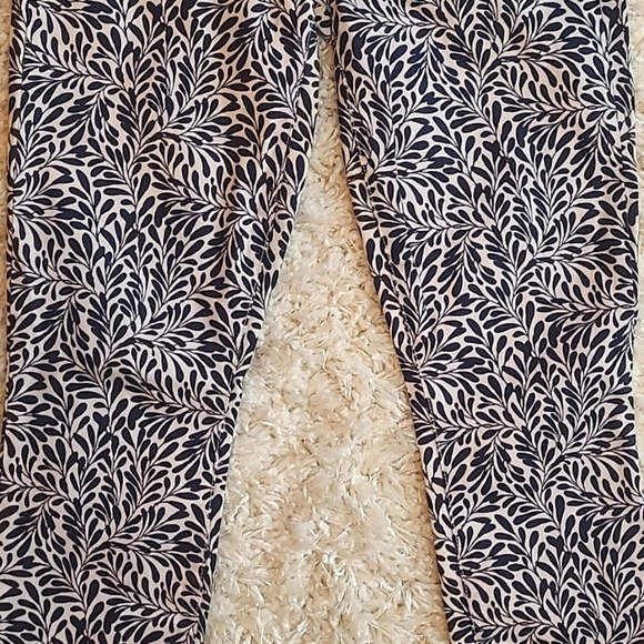 J.Crew Toothpick Skinny Jeans Fern Print Blue White Mid-Rise Womens Size 27 / 4 - Picture 10 of 16